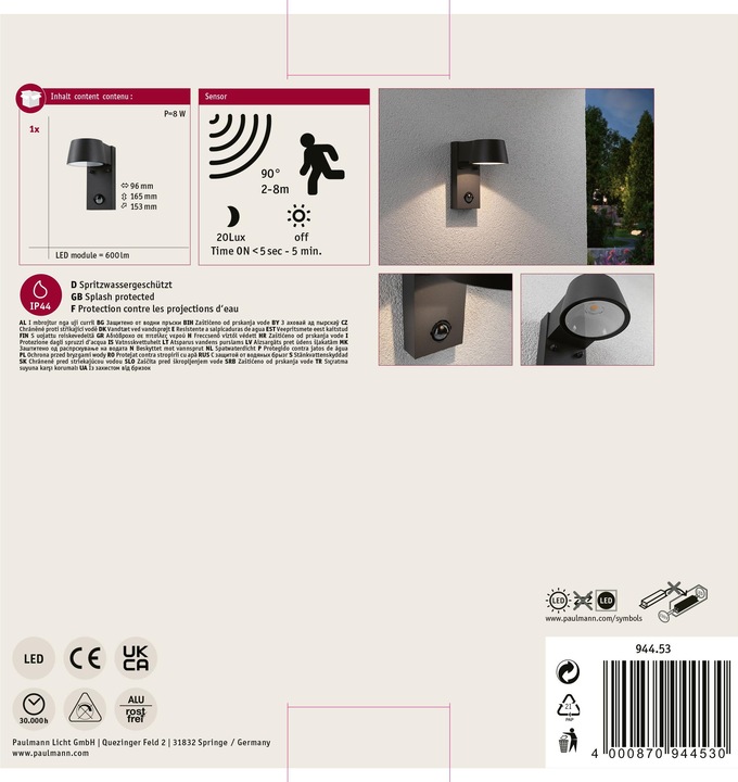 Produktbild Paulmann Capea (600 lm, IP44)