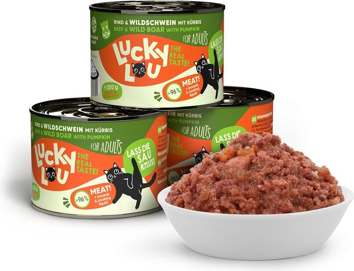 Immagine prodotto Lucky Lou Cibo umido per gatti (Adulto, 1 pz., 246 g)