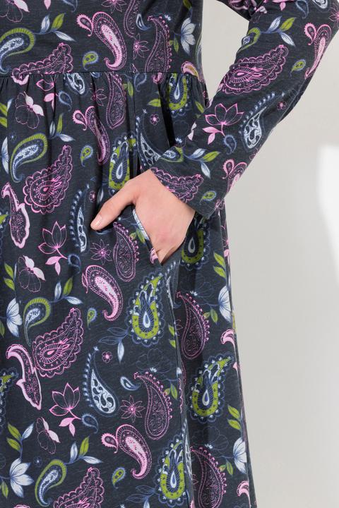 Produktbild Ulla Popken Longshirt, Blüten, A-Linie, V-Ausschnitt, Langarm (54)