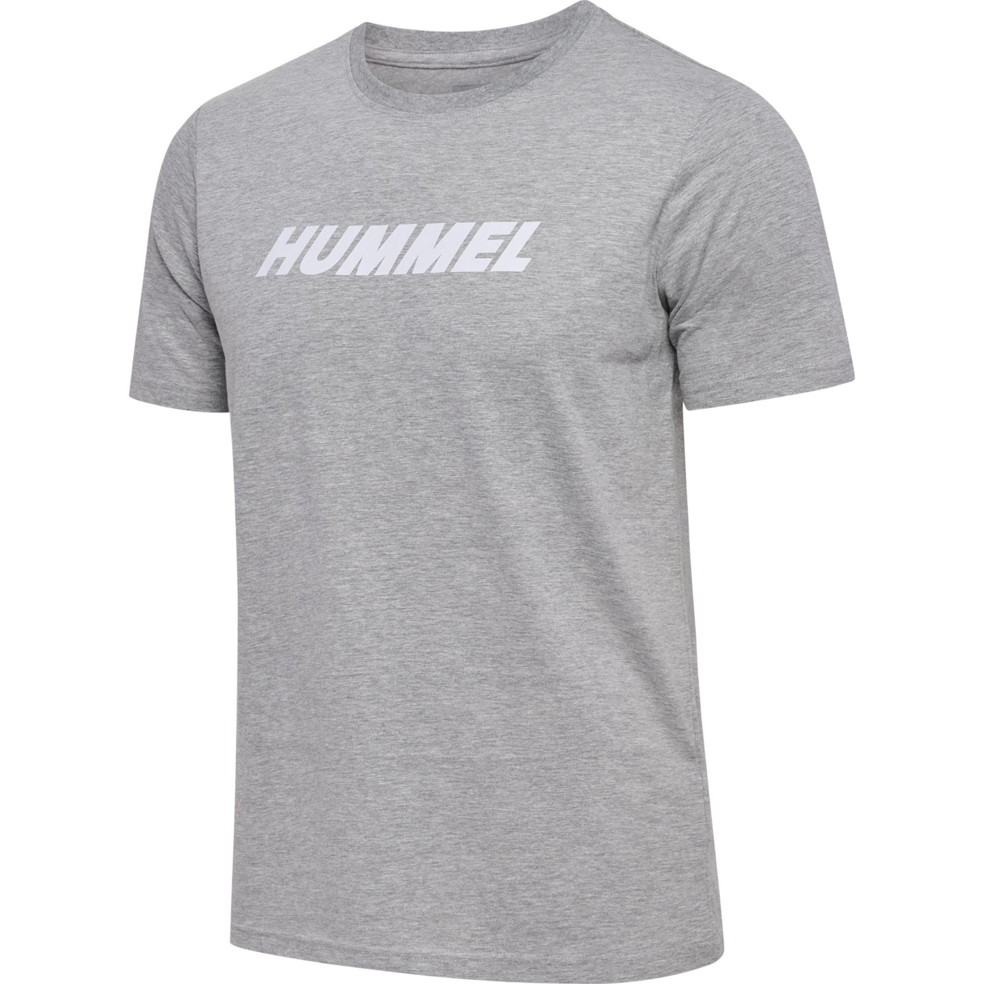 Thumbnail - hummel, Herren, Sportshirt, Hmlelemental Logo Cotton Tee (M), Grau, M