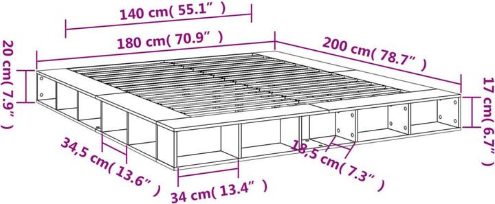 Image du produit vidaXL Bettgestell (180 x 200 cm)