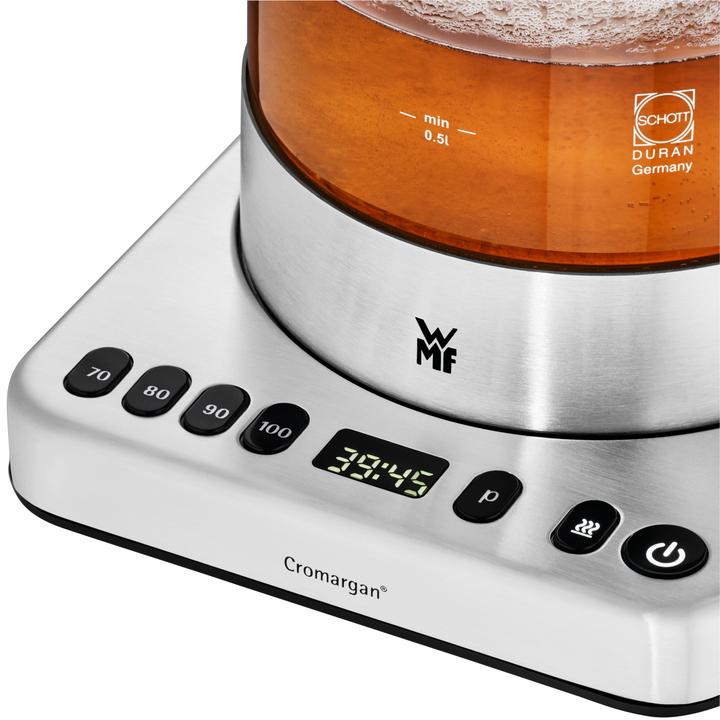 Produktbild WMF Glas Wasserkocher mit Temperaturwahl 1,7l Teesieb Warmhaltefunktion Lono 3000W (1.70 l)