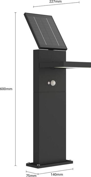 Immagine prodotto Lucande Silvan Luce da giardino a LED H60 con sensore Grafite (200 lm, IP54)