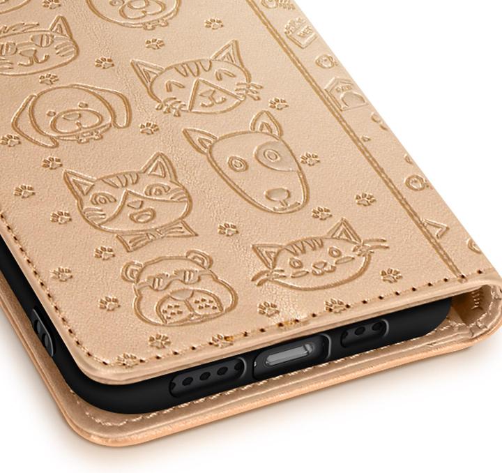 Image du produit Avizar Klapphülle für iPhone 16e Design Katze und Hund Portemonnaie (Apple iPhone 16e)