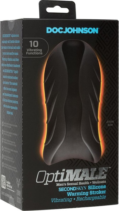Actual product image Doc Johnson OptiMALE - Silicone Warming Stroker - Vibrating