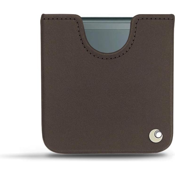 Noreve Lederschutzhülle Samsung Galaxy Z Flip3 (Samsung Galaxy Z Flip3), Smartphone Hülle, Grau