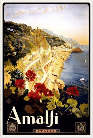 Actual product image Trenddeko Vintage Travel - Amalfi (20 x 30 cm)