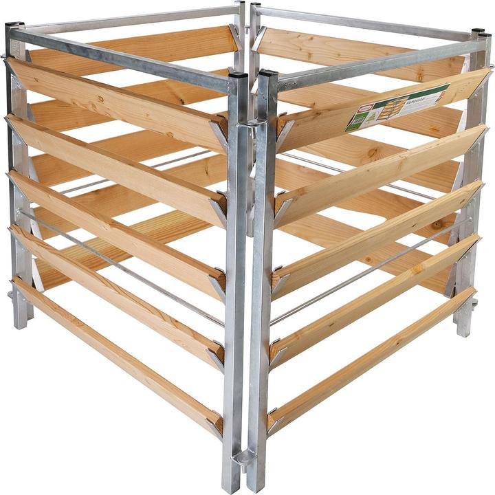 Produktbild Bellissa Komposter Holz/Metall 100x100x100 cm feuerverzinkt