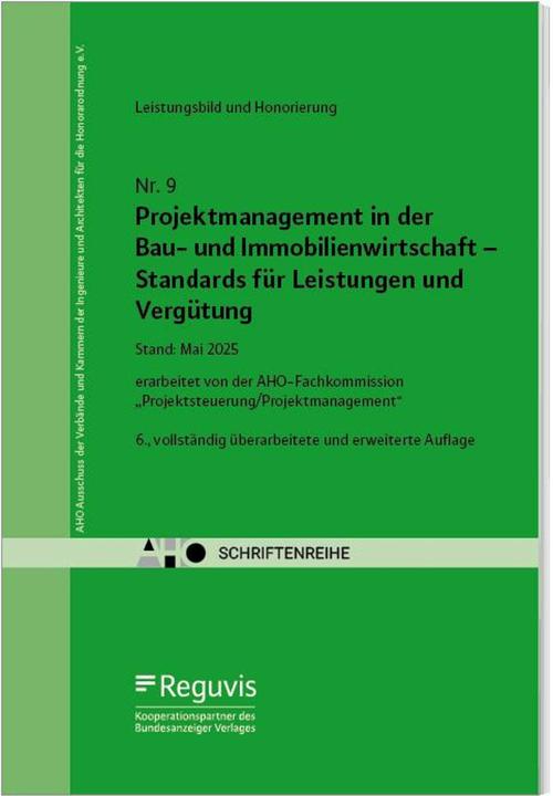 Produktbild Projektmanagement in der Bau- und Immob (Deutsch, AHO Ausschuss der Ingenieurverbände und Ingenieurkammern für die Honorarordnung e. V., 2025)