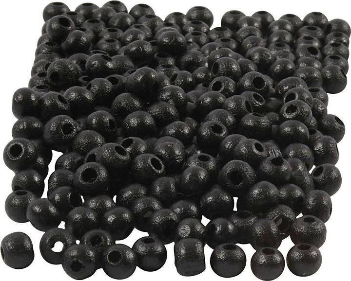 Produktbild Creativ Company Holzperlen Schwarz, 150 Stück.