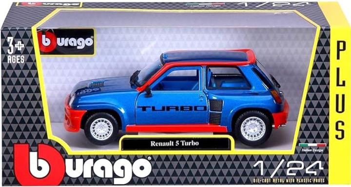 Actual product image Bburago Renault 5 Turbo blue/red 1:24