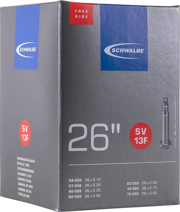 Actual product image Schwalbe EXTRA LIGHT N°13F 26x2.10/3.00 Presta 40 mm (Presta (SV), 26", 40 mm)