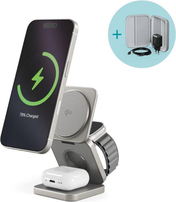 Actual product image Epico UltraBase EF55 Qi2 3in1 Fold Charging Stand (15 W)