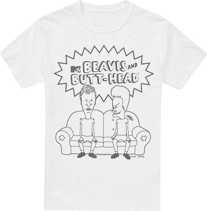 Actual product image Beavis and Butthead Mens Couch Logo T-Shirt (XL)
