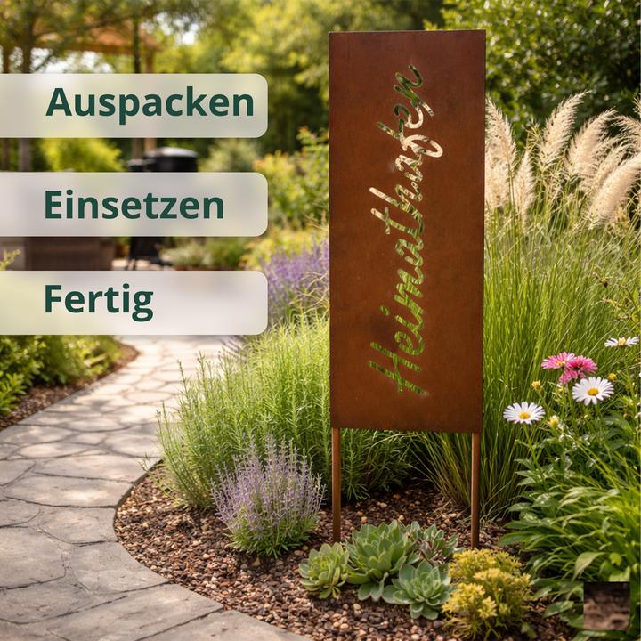 Produktbild Relaxdays Edelrost-Gartendeko
