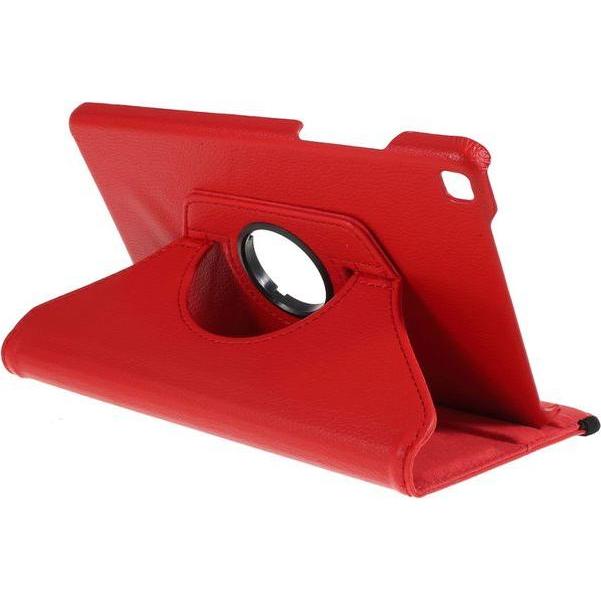 Thumbnail - MU Classic Rotierbare Leder Hülle (Galaxy Tab A 8.0 (2019)), Tablet Hülle, Rot