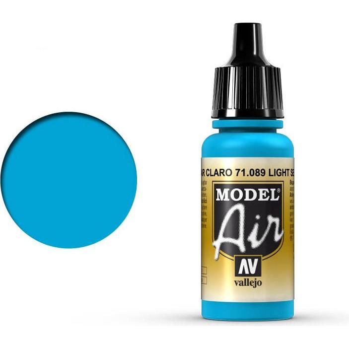 Vallejo, Künstlerfarbe + Bastelfarbe, 71.089 (Light Sea Blue, 17 ml)