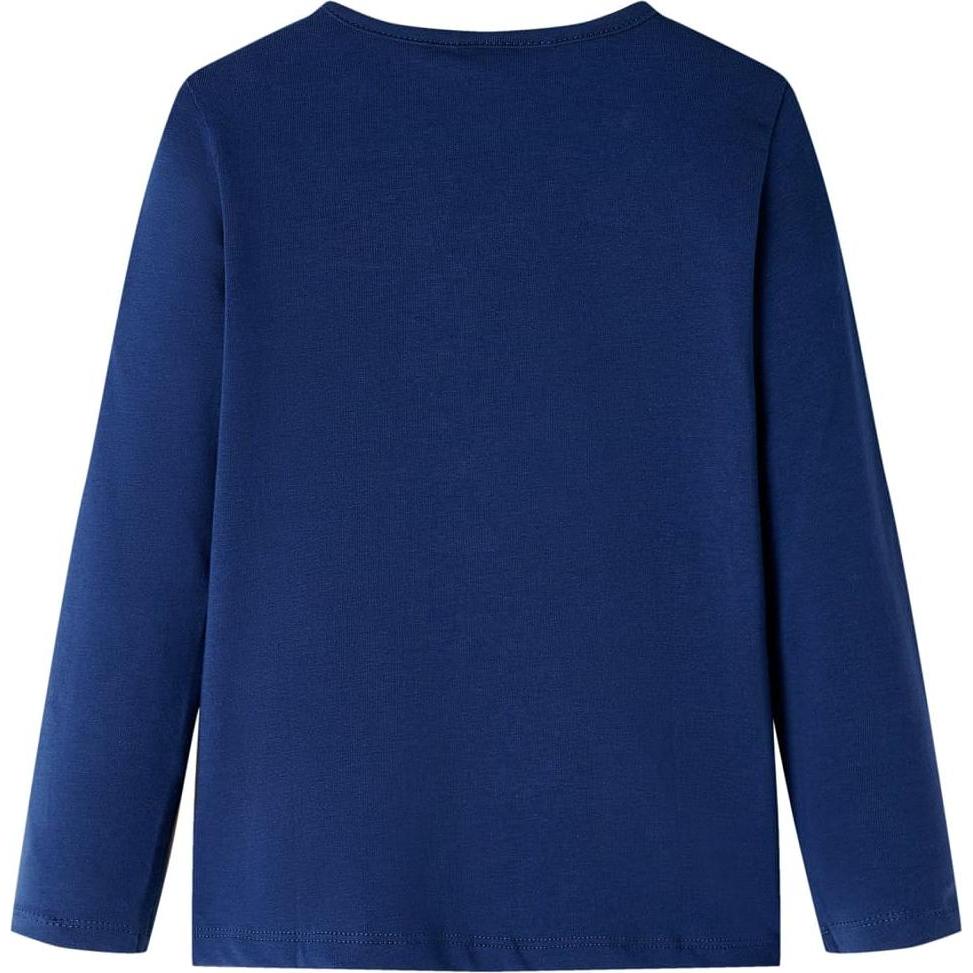 Thumbnail - VidaXL, Unisex, Shirt, Kinder-Langarmshirt Marineblau 140,Material: 95 % Baumwolle, Blau, (140)