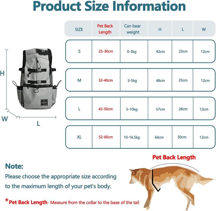 Immagine prodotto Galatée Zaino porta cani (Cane, Traspirante)