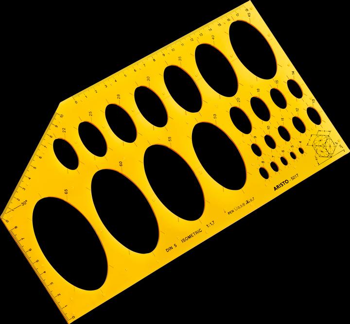 Actual product image Aristo Ellipse template (295 mm)