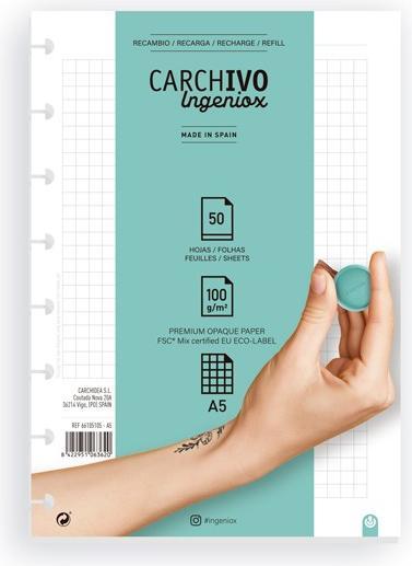 Actual product image Carchivo 66105105 (150 x 210 mm, Checked, No binding)