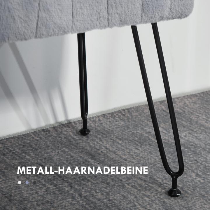 Image du produit Homcom Sitzbank Polyester, Eukalyptusholz Grau (82 cm)