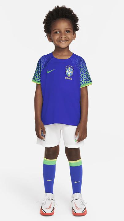 Nike Brasilien Auswärts Trikotsatz für Kleinkinder WM (M)