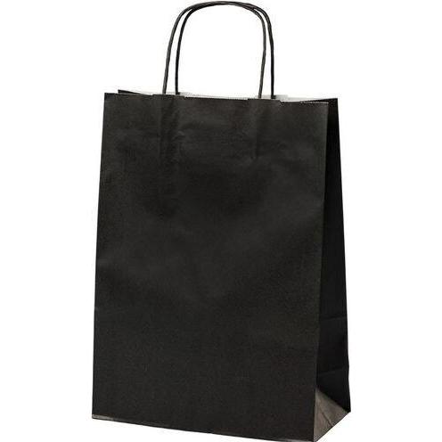 Mailmedia, Verpackungsmaterial, Papier-Tragetasche mit Kordel 8.7 Liter schwarz Masse B 240 x T 110 H 330 mm (200 Stück)