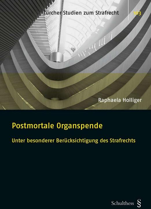 Actual product image Postmortale Organspende (German, Raphaela Holliger, 2019)