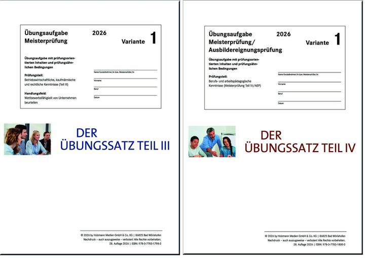 Produktbild Das Übungspaket Teile III + IV - Variante 1 (Deutsch, Bernhard Gress, DrSemper Lothar, Gress Bernhard, Lothar Semper, 2026)