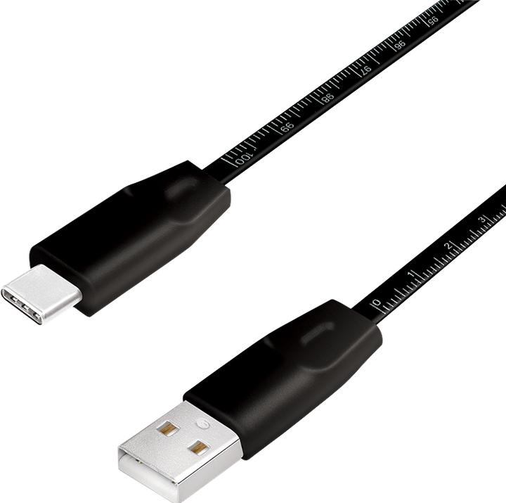 Actual product image LogiLink USB cable with ruler (1 m, USB 2.0)