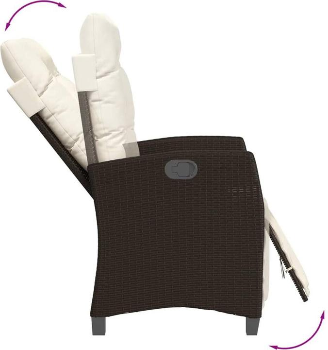 Produktbild vidaXL Gartensessel mit Fussteil 2 Stk. Verstellbar