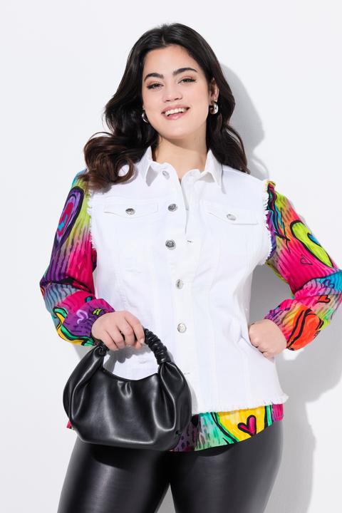 Produktbild Angel of Style Jeansweste, offene Kanten, gerundeter Saum (52)