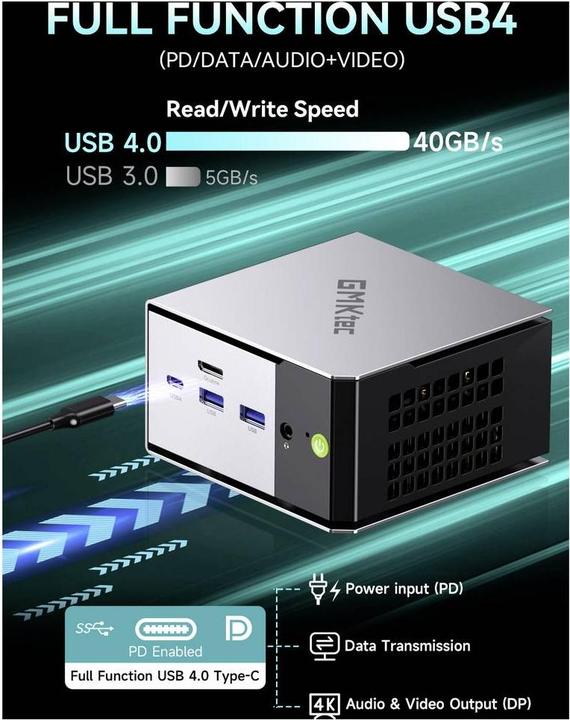 Image du produit GMKtec NucBox M8 (512 Go, 16 Go, AMD Ryzen 5 PRO 6650H)