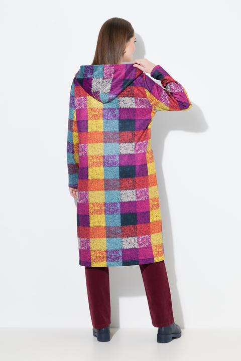 Actual product image Ulla Popken Patchwork Checked Longline Sweatshirt (46, 48)