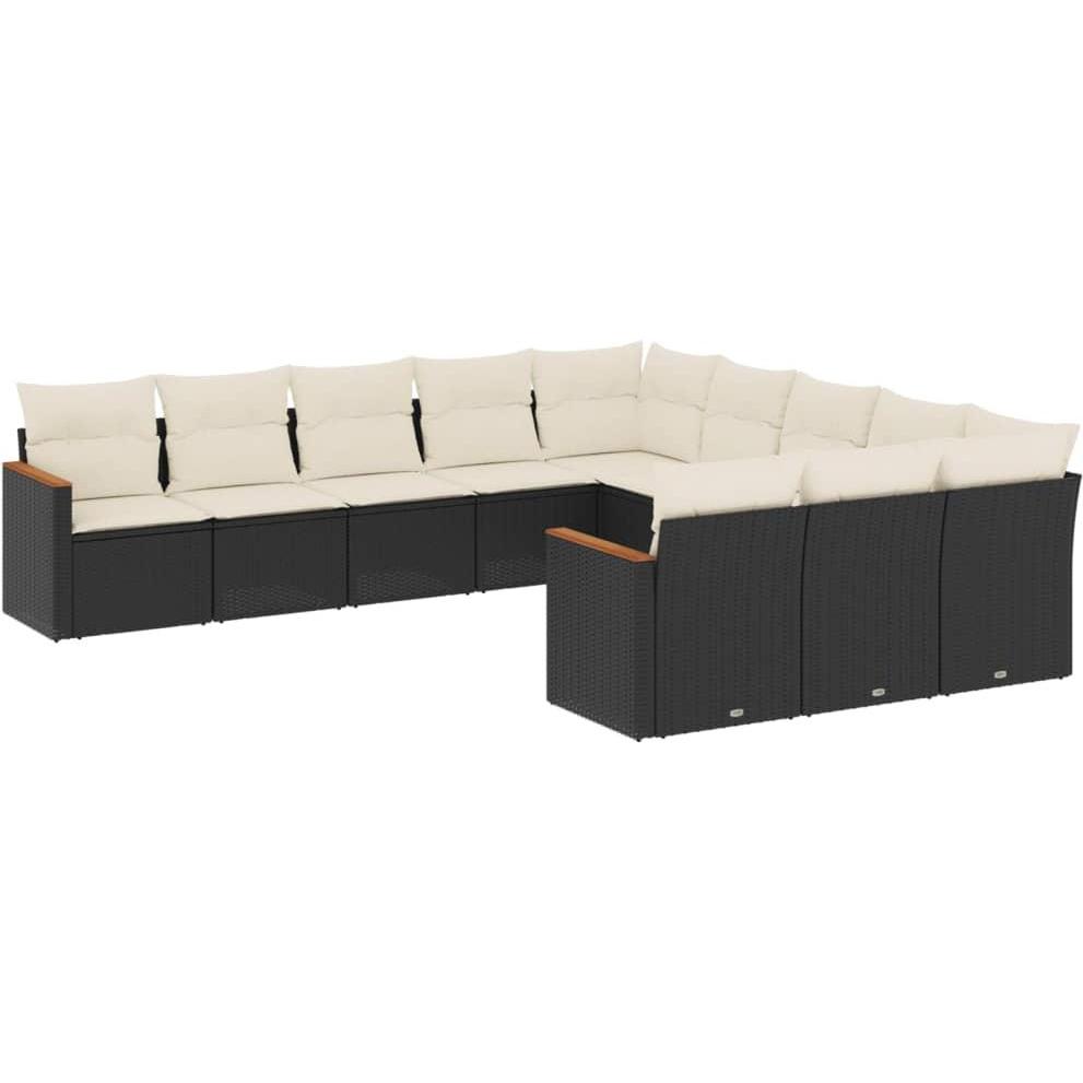 VidaXL, Gartenlounge, 10-tlg. Garten-Lounge-Set mit Kissen