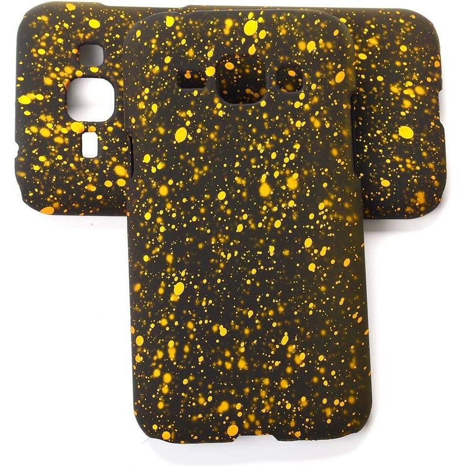 König Design Handy Hülle Schutz Case Bumper Etuis für Samsung Galaxy J1 2015 3D Sterne Gelb (Samsung Galaxy J1), Smartph...