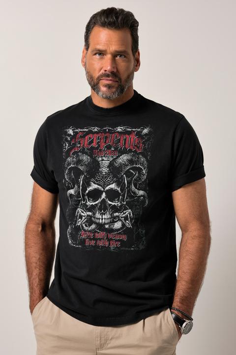 Actual product image JP1880 T-Shirt, Halbarm, Vintage Look, Brustprint (4XL)