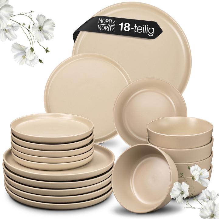 Moritz & Moritz Geschirrset Taupe (6 Stück)