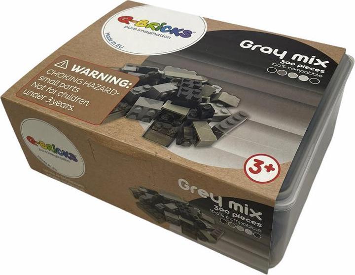 Immagine prodotto Q-Bricks Building Blocks Box 300 Grey Mix