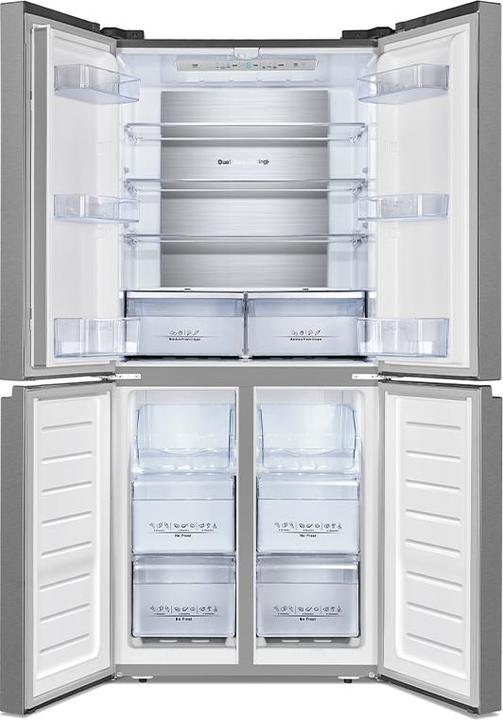 Actual product image Hisense RQ563N4SI2 Side-by-Side fridge-freezer Freestanding F Stainless steel (454 l)