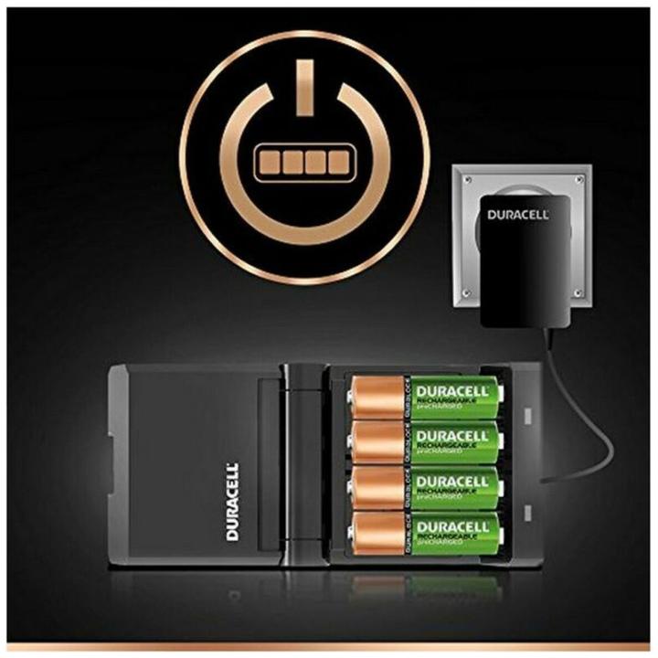 Produktbild Duracell Ladegerät für CEF27 + Batterien, 4-tlg (4 Stk., AAA, AA, 1300 mAh, Akku)
