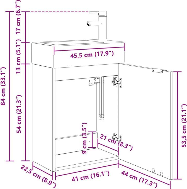 Produktbild vidaXL Badezimmerschrank