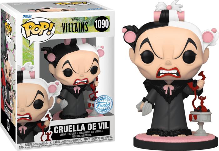 Actual product image Funko POP! Disney Villains Les 101 Dalmatiens - Cruella De Vil (Holding Phone)