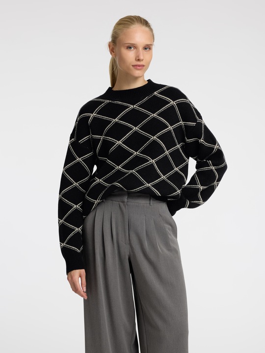 Produktbild Selected Femme Print Pullover mit hohem Kragen (XL)