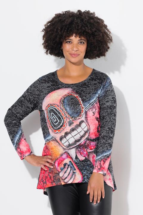 Produktbild Angel of Style T-Shirt, A-Linie, Totenkopf-Print, Langarm (52)