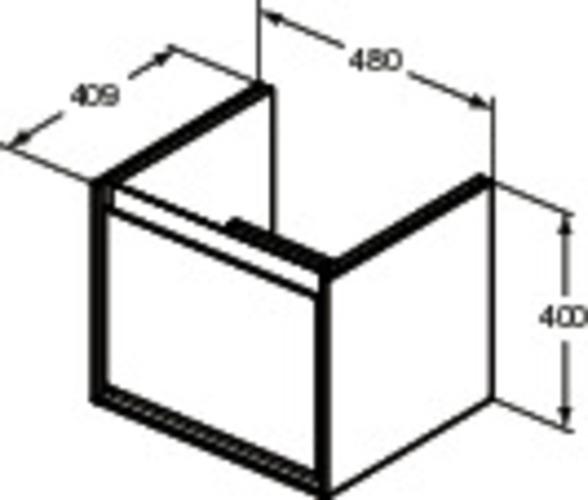 Produktbild Ideal Standard IDS Waschtischunterschrank CONNECT AIR 485mm f Cube Air 550mm Pinie h Dek / b. (48 x 41 x 40 cm)