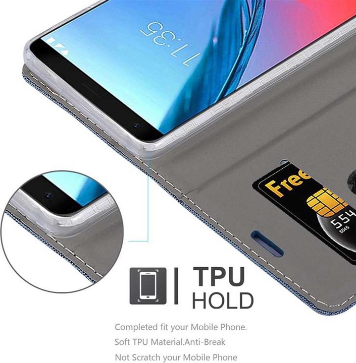 Actual product image Cadorabo Book Jeans Optics Cover (ZTE Blade V9)