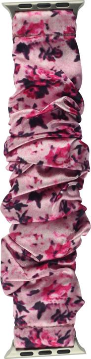 Produktbild PhoneLook Blumen scrunchies armband rosa 42mm / 44mm / 45mm (42 mm, 44 mm, 45 mm, Stoff)