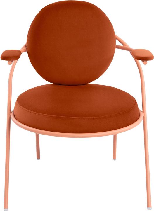 Actual product image Paperflow 2 armchairs SATURNE rust pink fabric